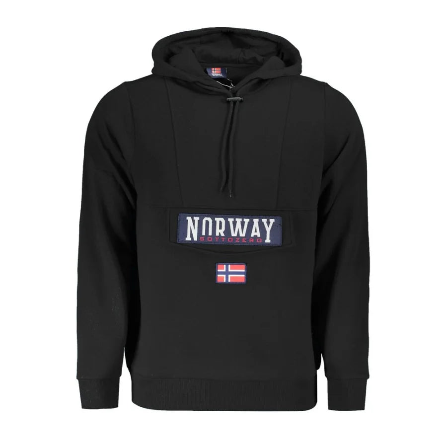 Norway 1963 Black Cotton Men’s Hooded Sweatshirt