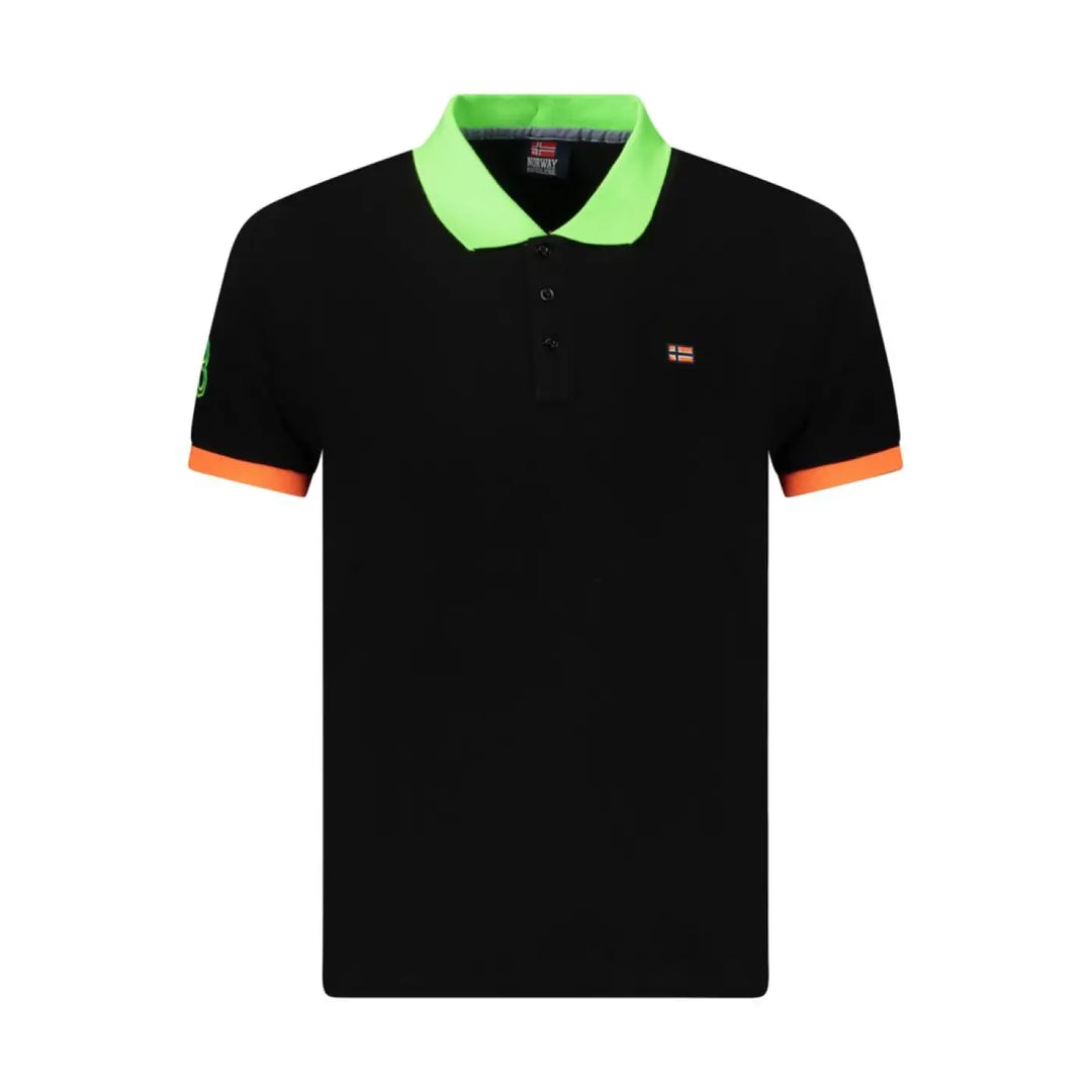 Norway 1963 Black Cotton Men’s Polo Shirt
