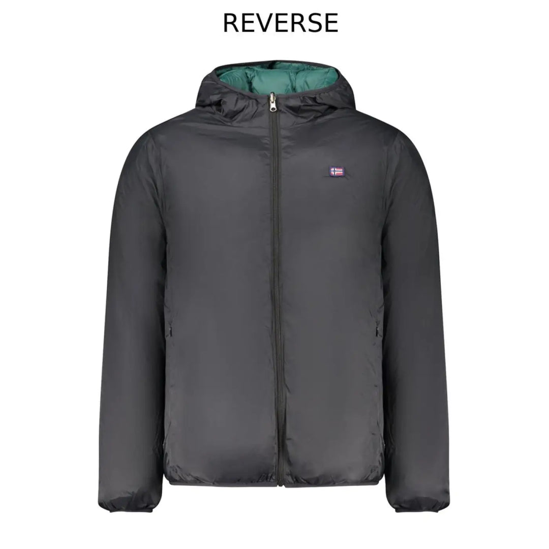 Norway 1963 Black Polyester Men’s Reversible Jacket