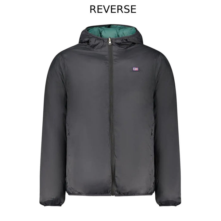 Norway 1963 Black Polyester Men’s Reversible Jacket