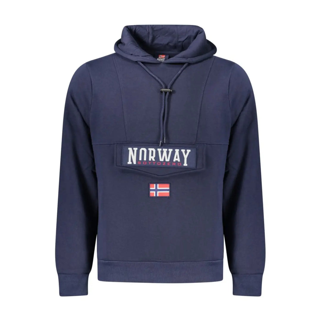 Norway 1963 Blue Cotton Men’s Hooded Sweatshirt