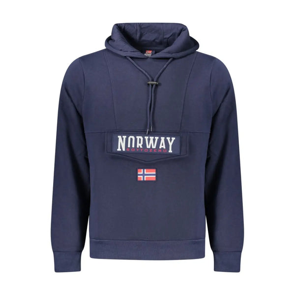 Norway 1963 Blue Cotton Men’s Hooded Sweatshirt