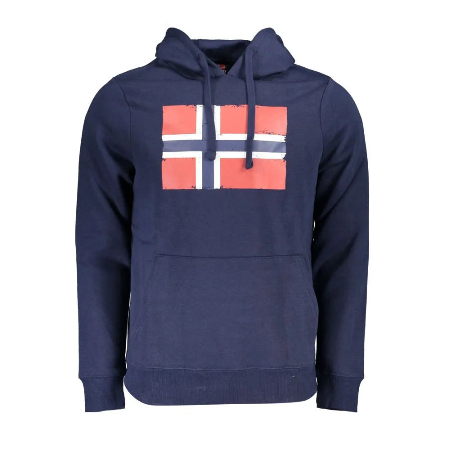 Norway 1963 Blue Cotton Men’s Sweatshirt with Hood