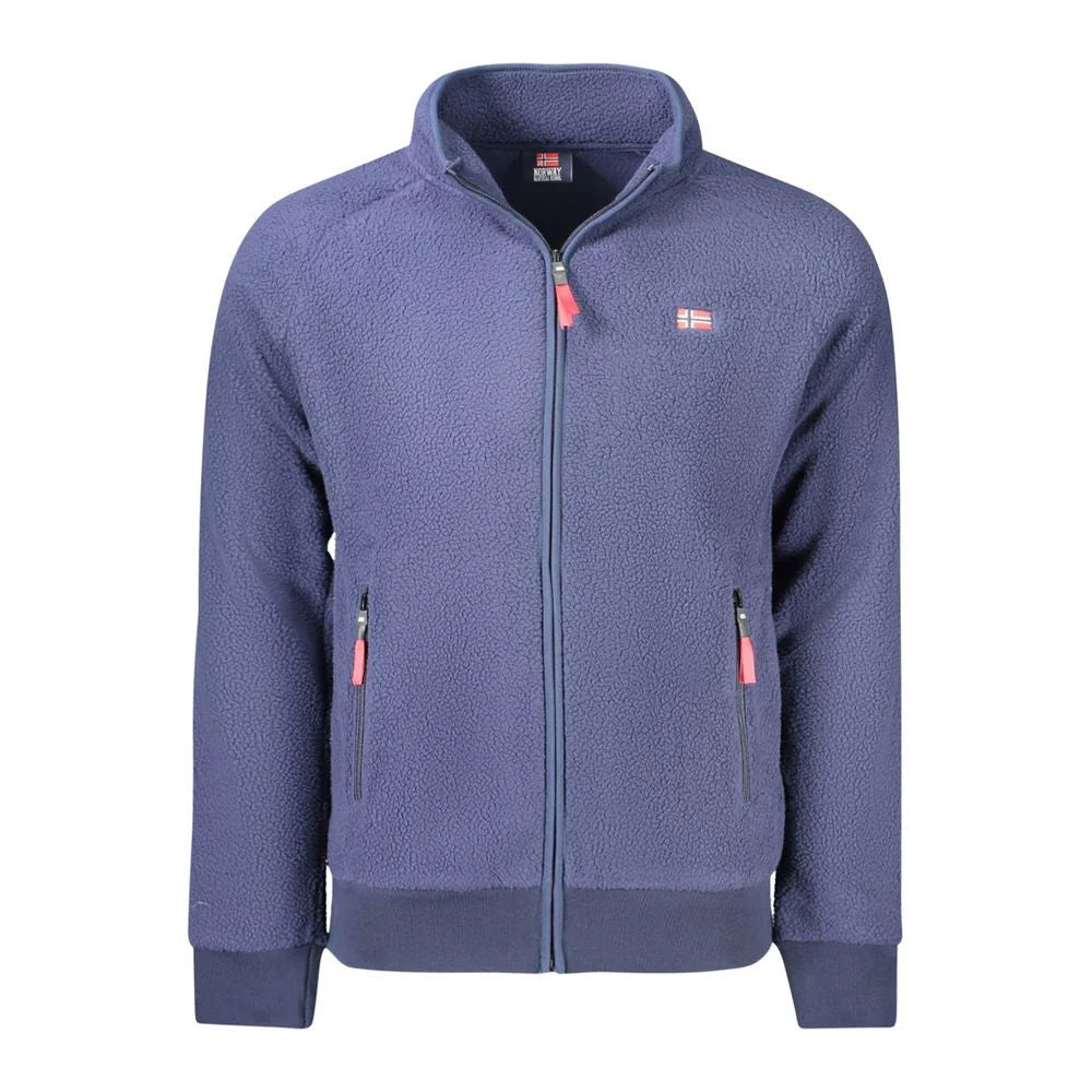 Norway 1963 Fleece Sports Jacket for Modern Blue Polyester Men