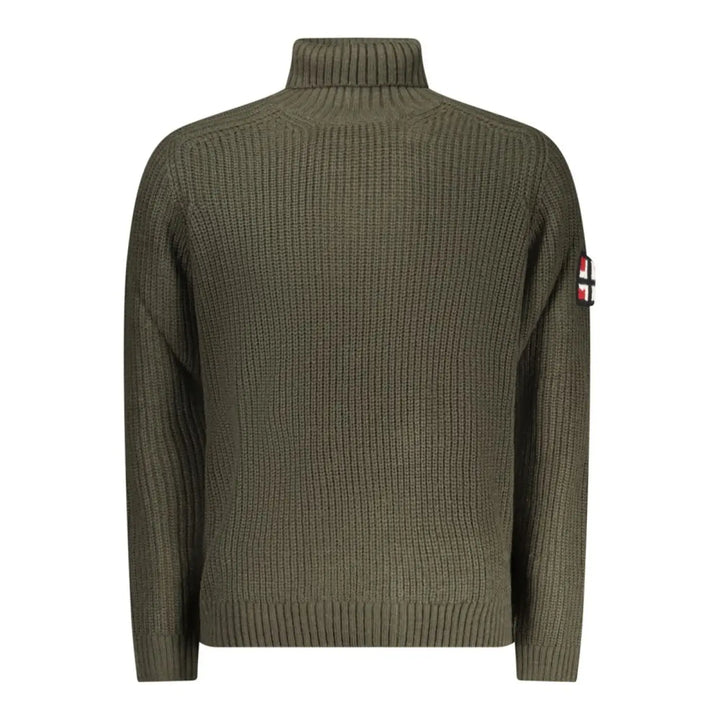Norway 1963 Green Wool Men Turtleneck Sweater