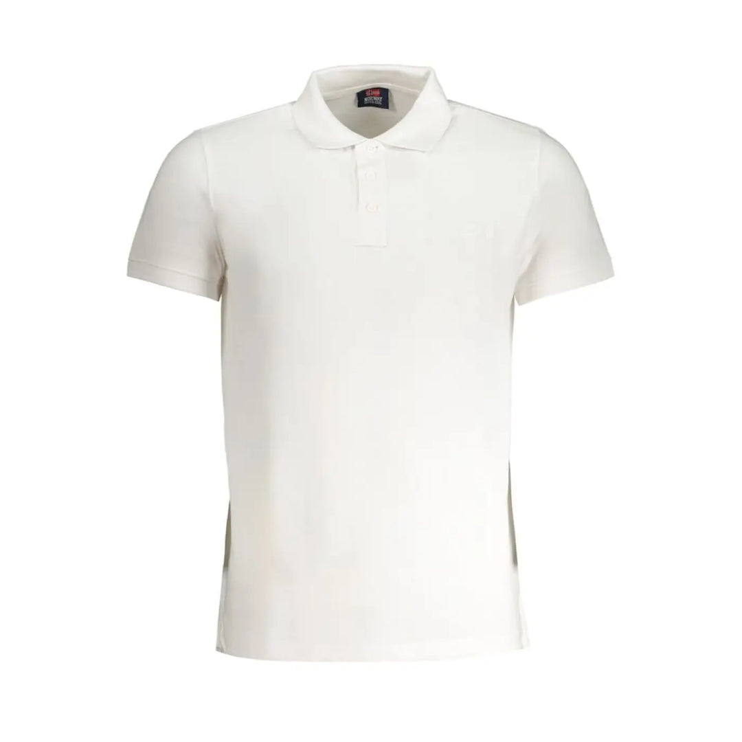 Norway 1963 White Cotton Men Polo Shirt