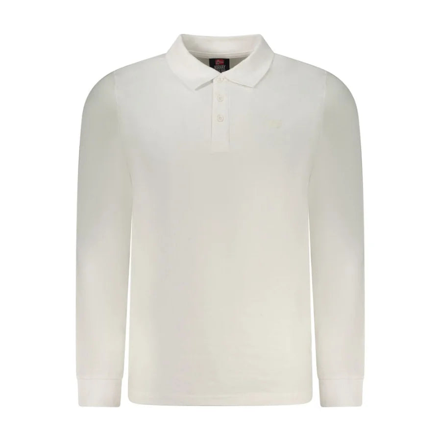 Norway 1963 White Cotton Men Polo Shirt