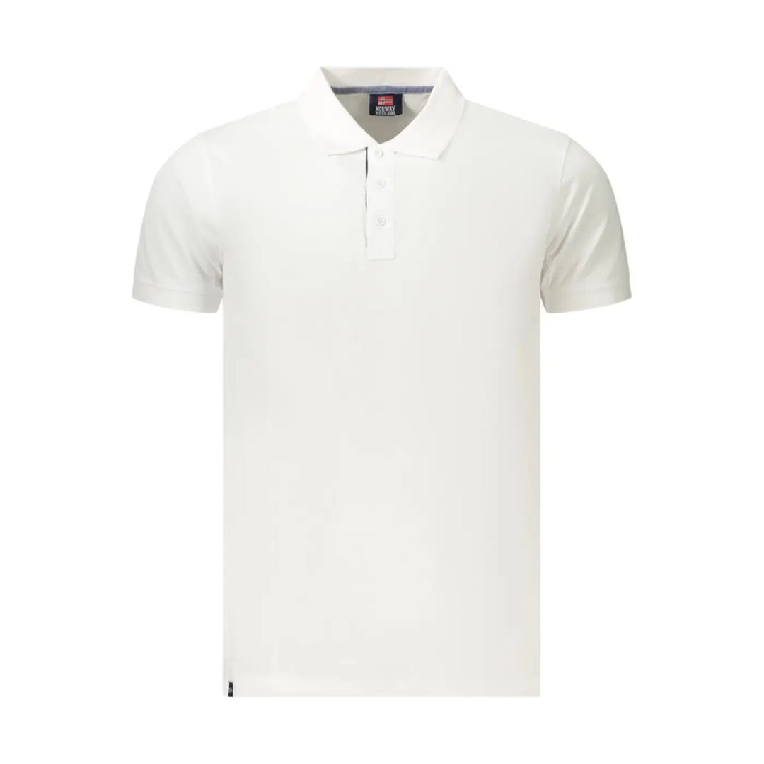 Norway 1963 White Cotton Men’s Polo Shirt