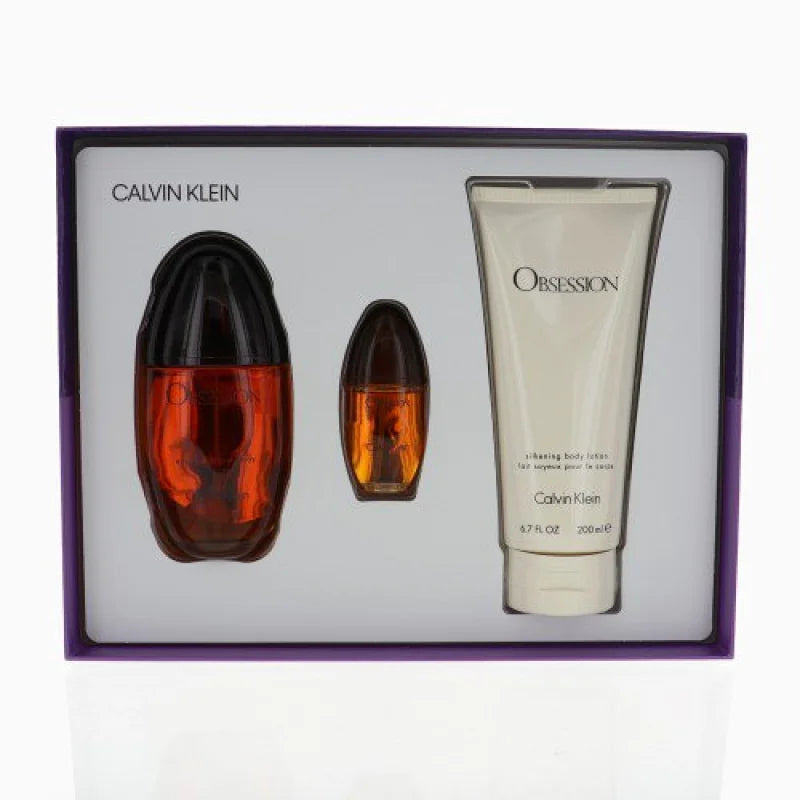 Obsession 3 Piece Gift Set with Parfum Spray and Body Lotion Women’s Sets Calvin Klein