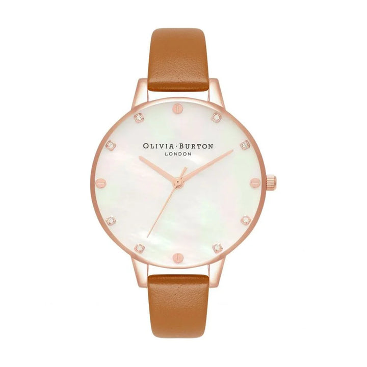 Olivia Burton Brown Artificial Leather Dress Watch