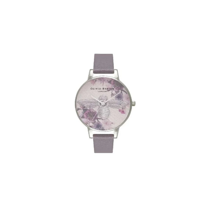 Olivia Burton Gray Artificial Leather Dress Watch