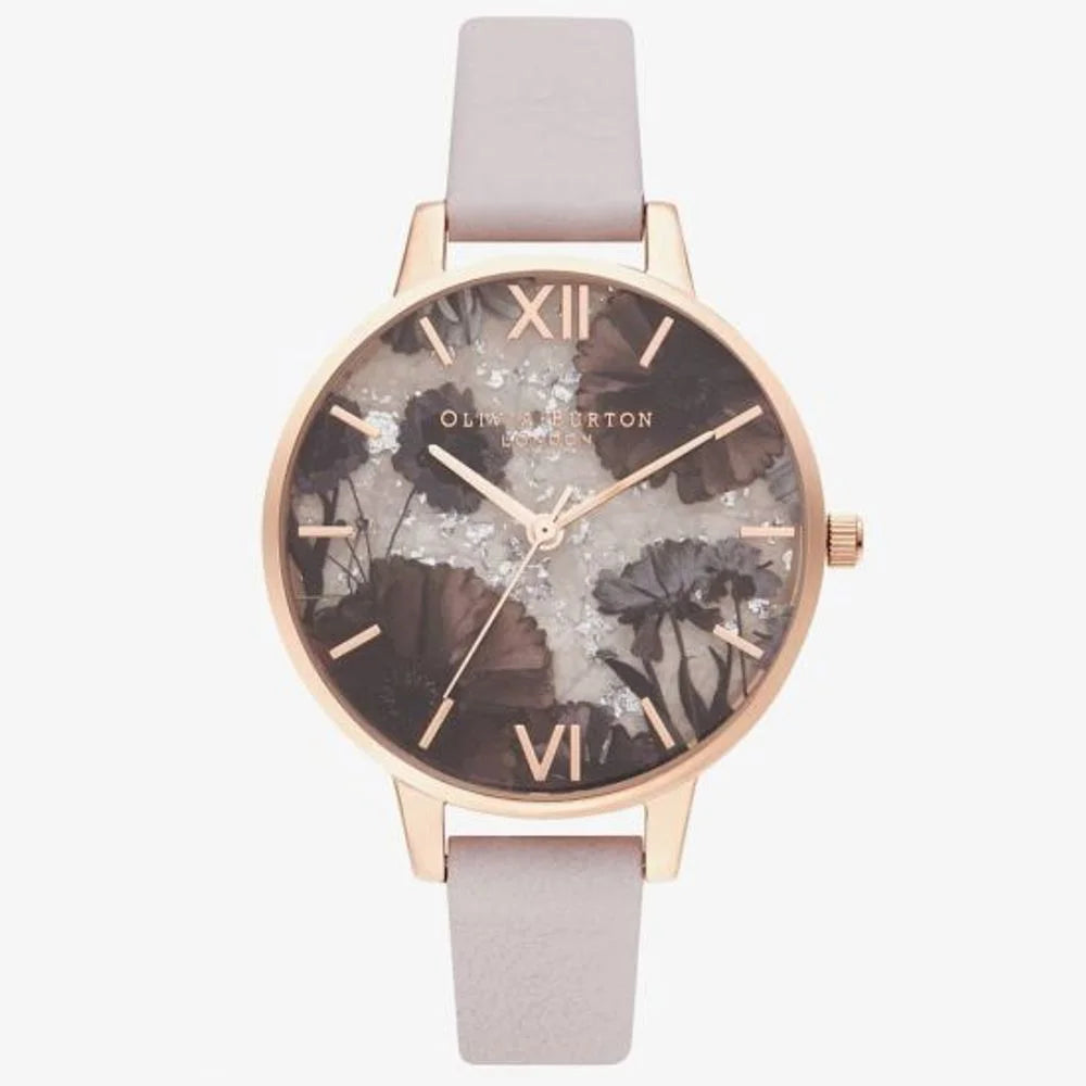 Olivia Burton Multicolor Artificial Leather Watch in Pink Stainless Steel