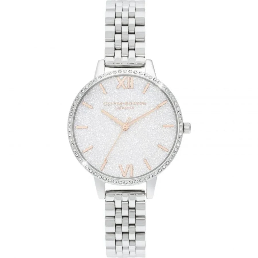 Olivia Burton Silver Stainless Steel Dress Watch