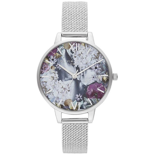 Olivia Burton Silver Stainless Steel Dress Watch