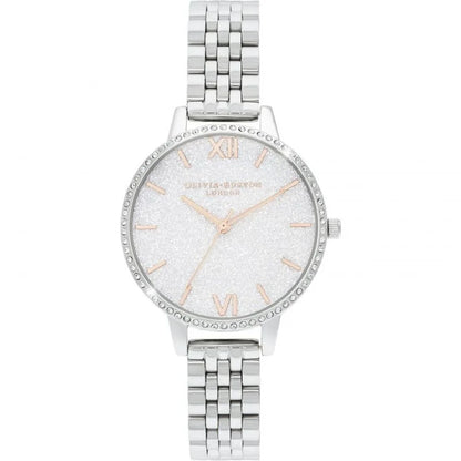 Olivia Burton Silver Stainless Steel Dress Watch