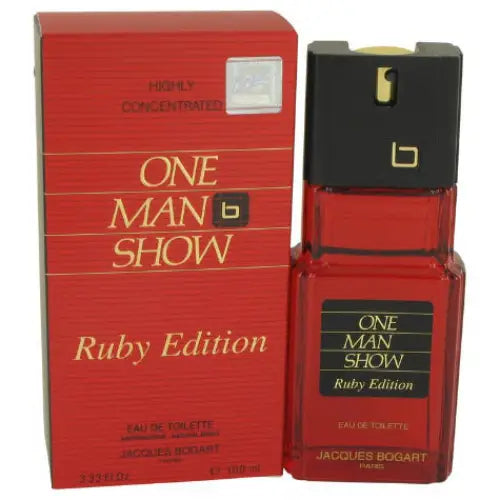 Experience the Bold Elegance of One Man Show Ruby Edition Eau Men’s Cologne Jacques Bogart