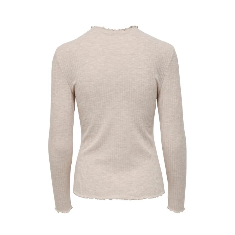Only Beige Polyester Turtleneck
