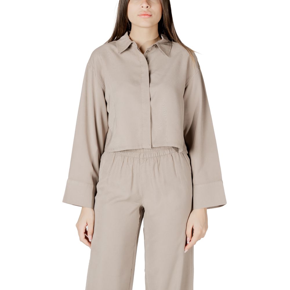 Only Blouses - Women’s Beige Viscose Blouse