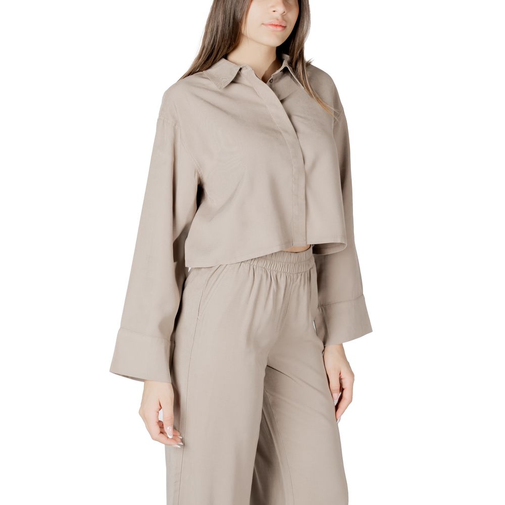 Only Blouses - Women’s Beige Viscose Blouse