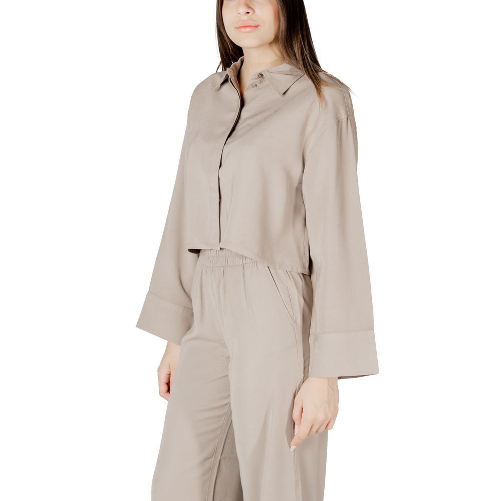 Only Blouses - Women’s Beige Viscose Blouse