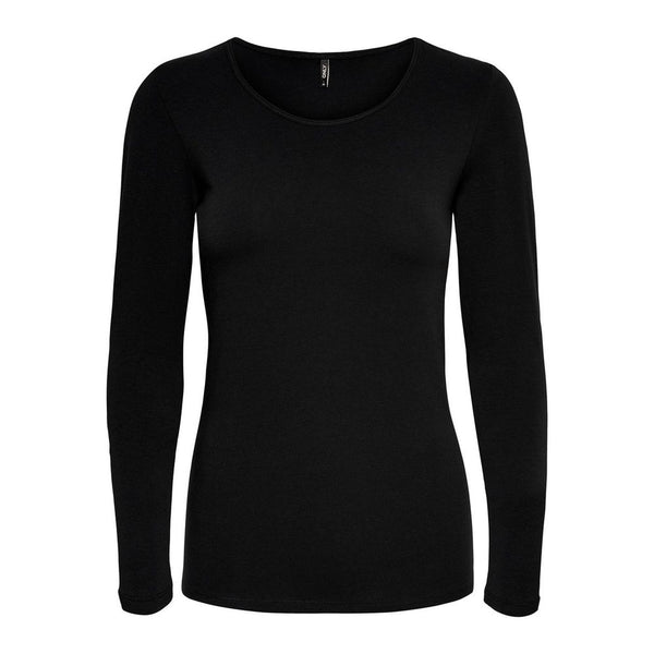 Only - Black Cotton Long Sleeve T-Shirt