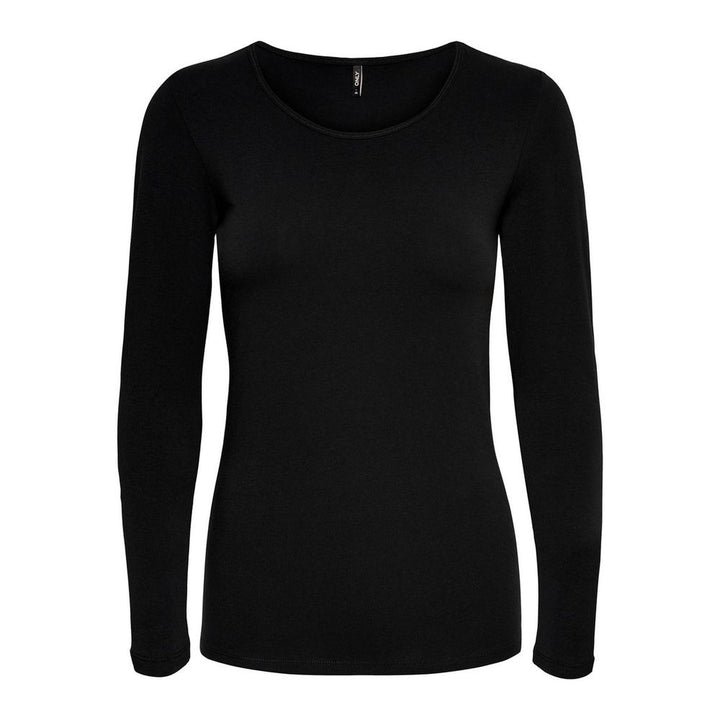 Only - Black Cotton Long Sleeve T-Shirt