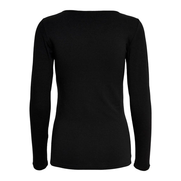 Only - Black Cotton Long Sleeve T-Shirt
