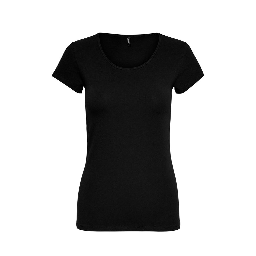 Only - Black Cotton T-Shirt