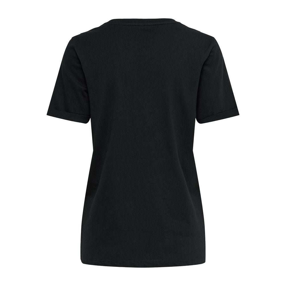 Only - Black Cotton T-Shirt