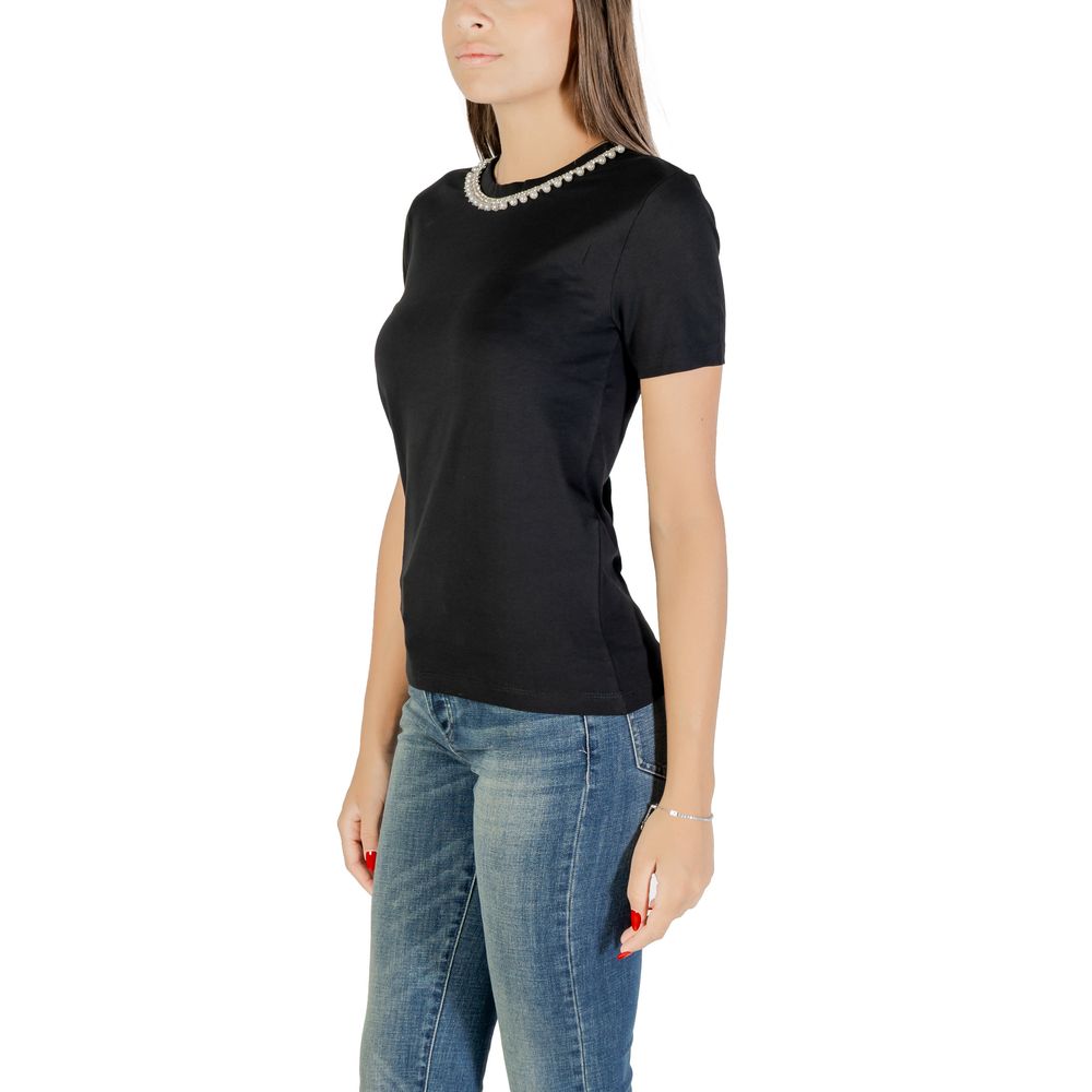 Only - Black Cotton T-Shirt