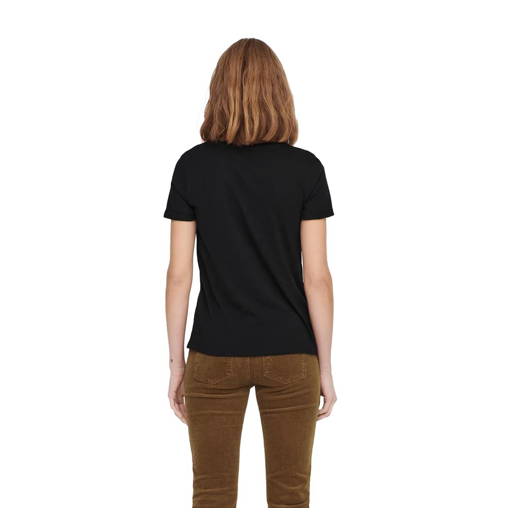 Only - Black Cotton T-Shirt