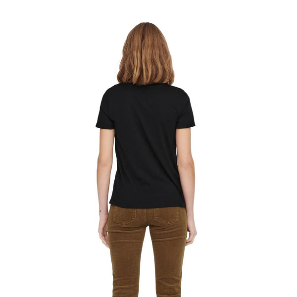 Only - Black Cotton T-Shirt