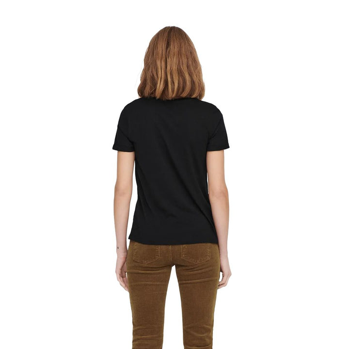 Only - Black Cotton T-Shirt