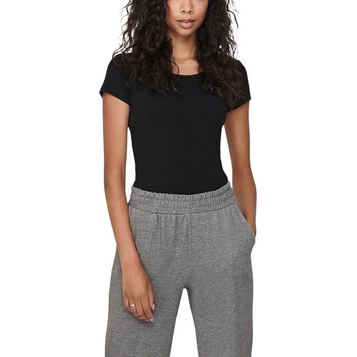 Only - Black Cotton T-Shirt