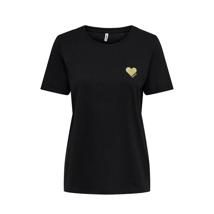 Only - Black Cotton T-Shirt
