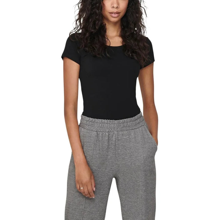 Only Black Cotton T-Shirt
