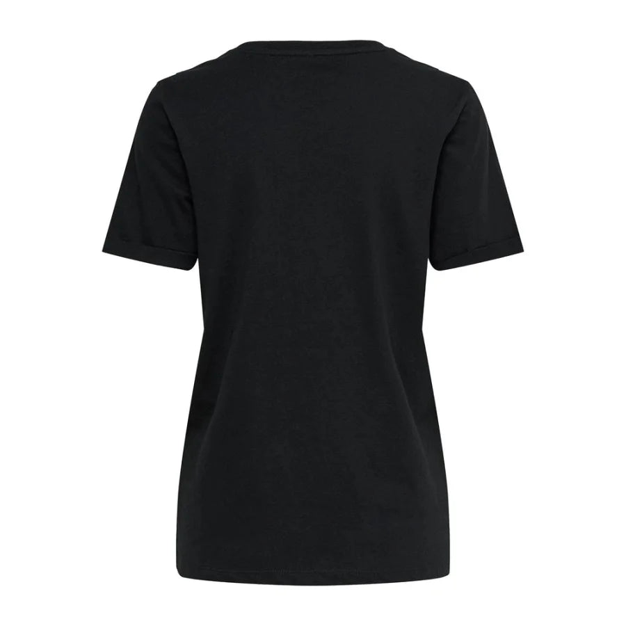 Only Black Cotton T-Shirt