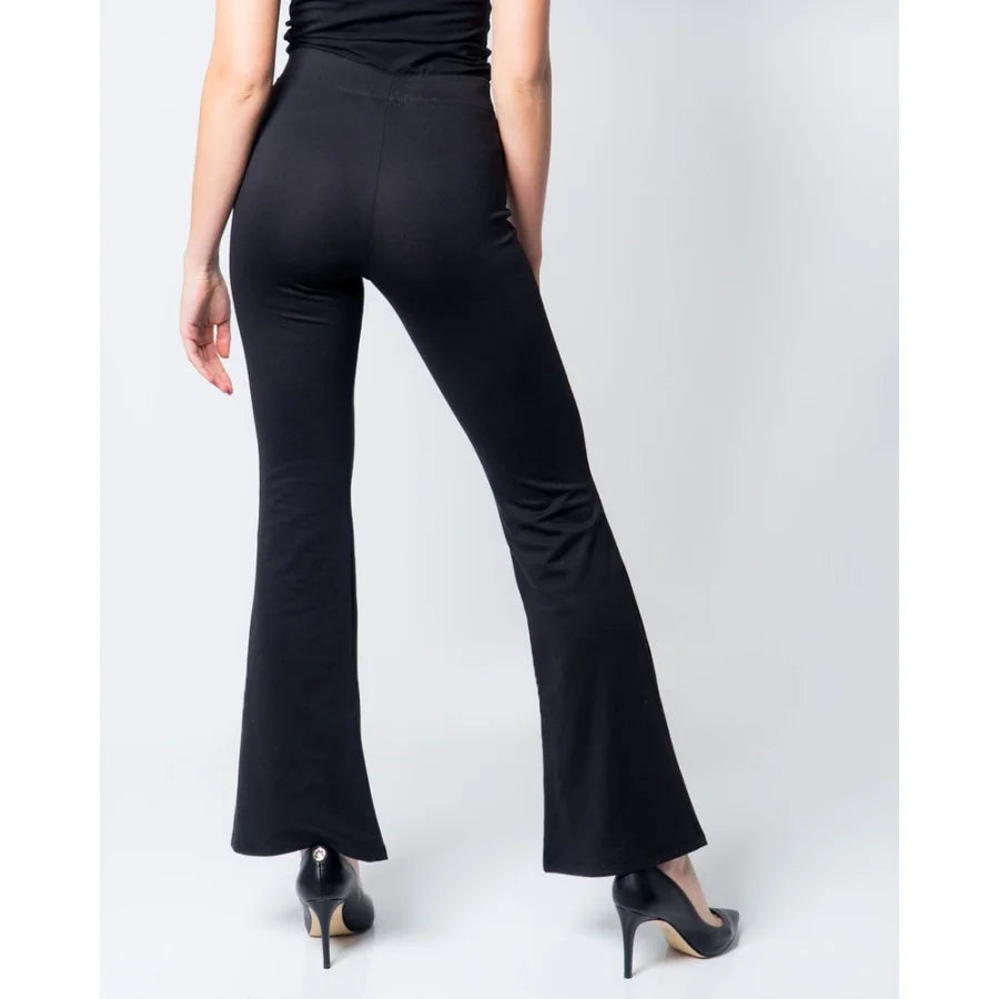 Only Black Polyester Flared Pants