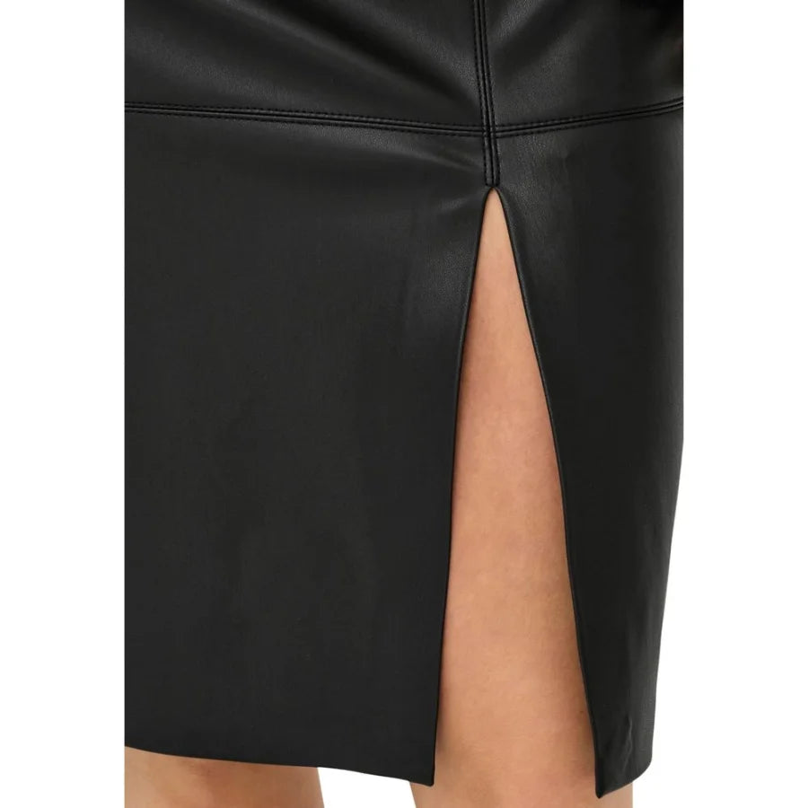 Only Black Polyester Long Skirt