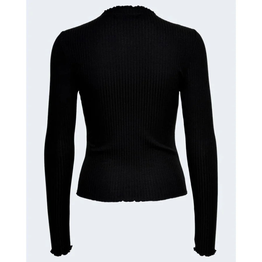 Only Black Polyester Turtleneck