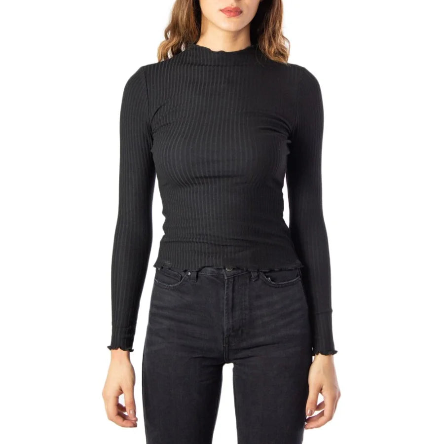 Only Black Polyester Turtleneck