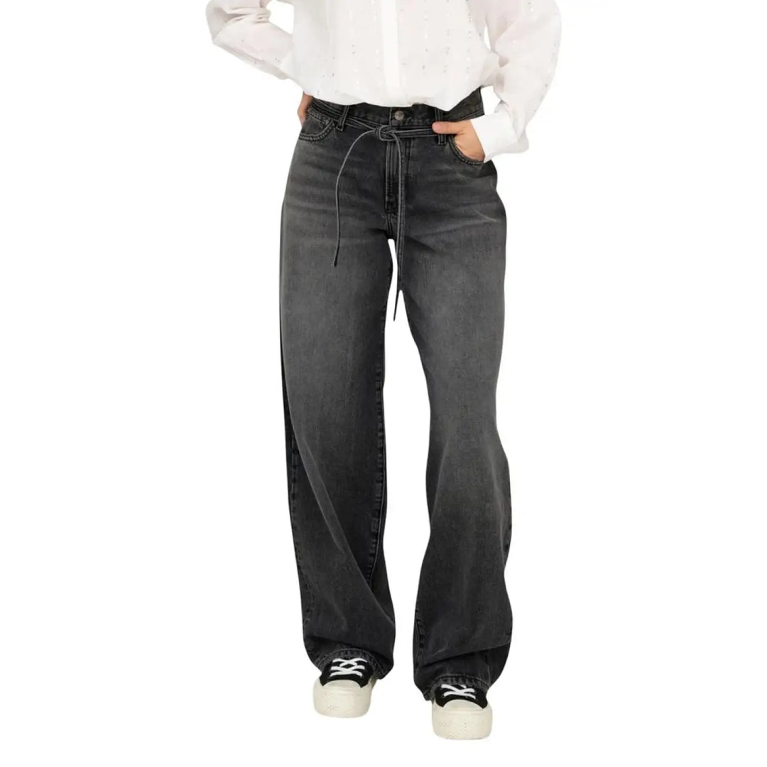 Only Black Recycled Cotton Mom Jeans