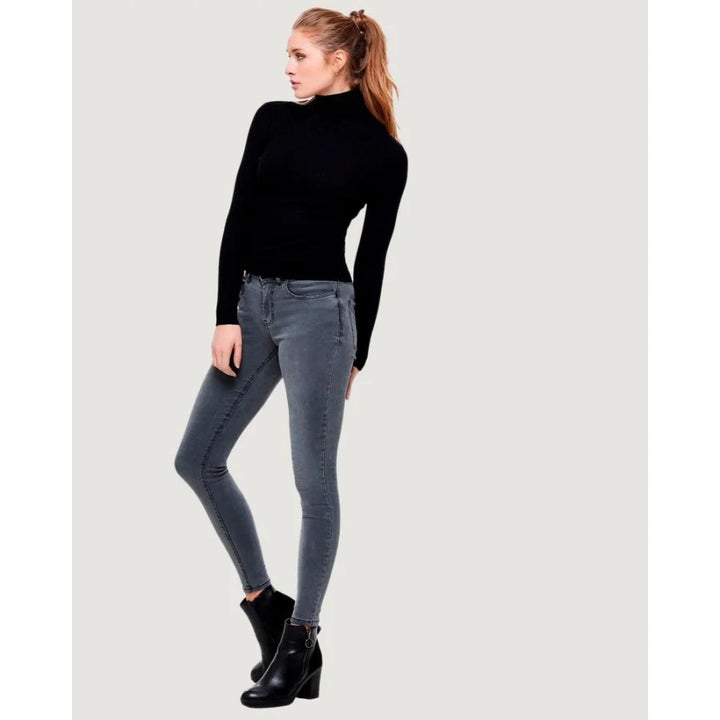 Only Black Viscose Turtleneck