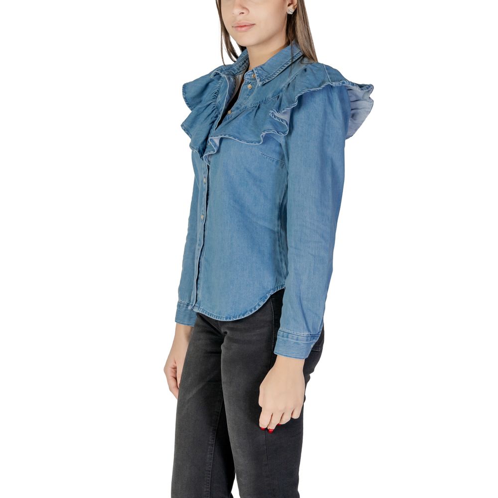 Only Blouses - Women’s Blue Cotton Blouse