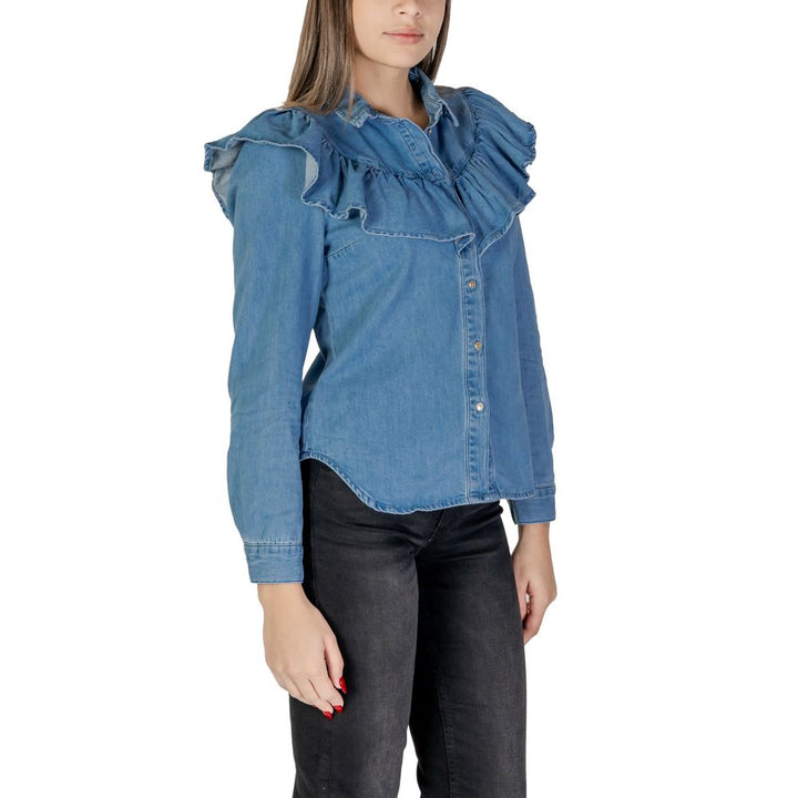 Only Blouses - Women’s Blue Cotton Blouse