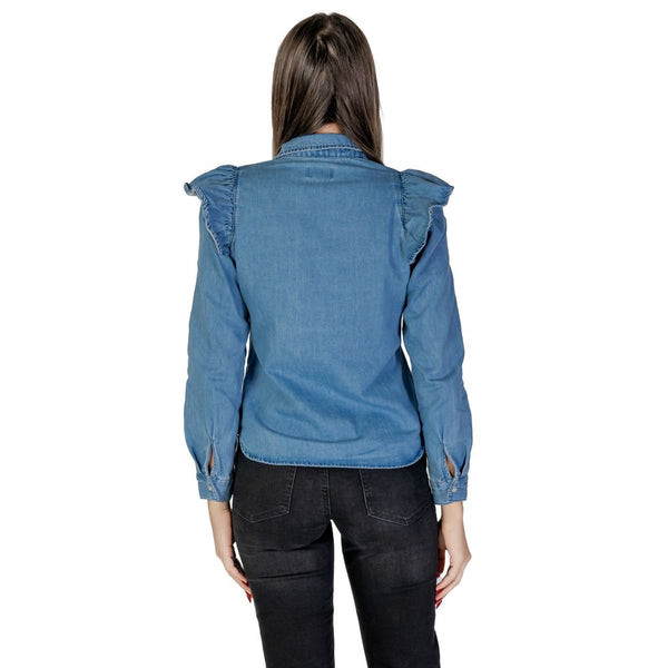Only Blouses - Women’s Blue Cotton Blouse