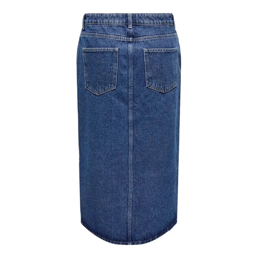 Only Blue Cotton Long Skirt