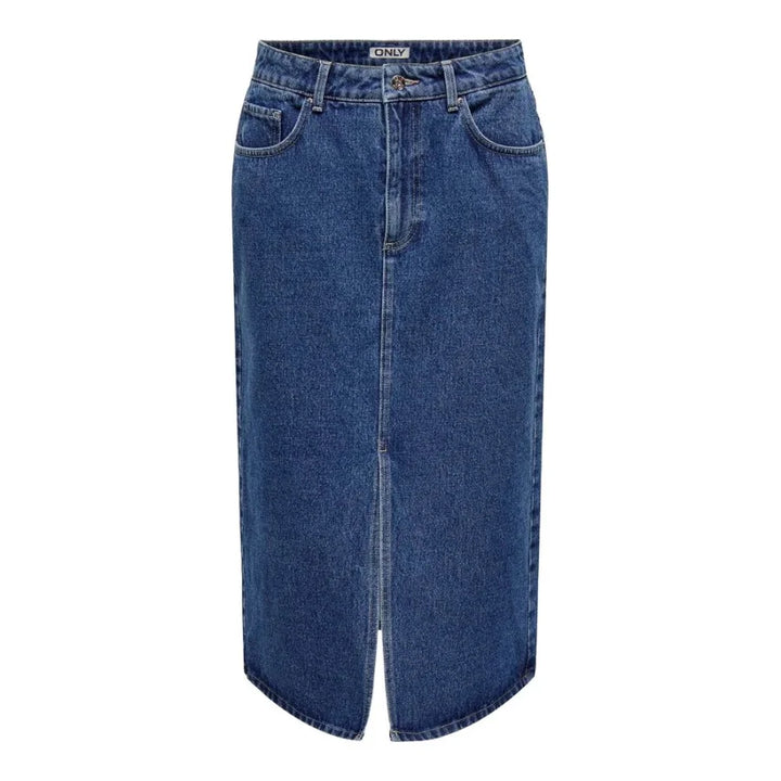 Only Blue Cotton Long Skirt