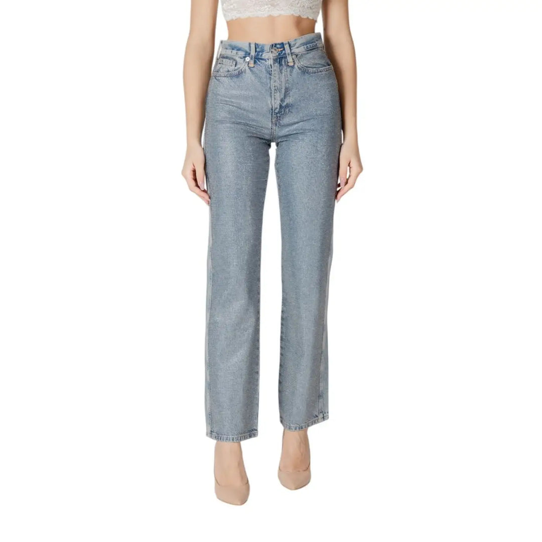 Only Blue Cotton Mom Jeans