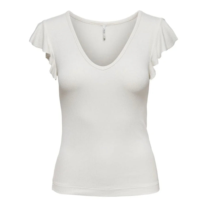 Only Cream Viscose T-Shirt